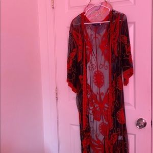 Red & Black Cardigan